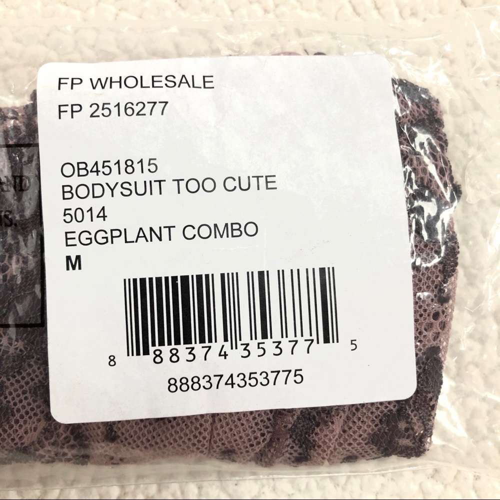 Free People Too Cute To Handle Eggplant Bodysuit - Picture 16 of 16